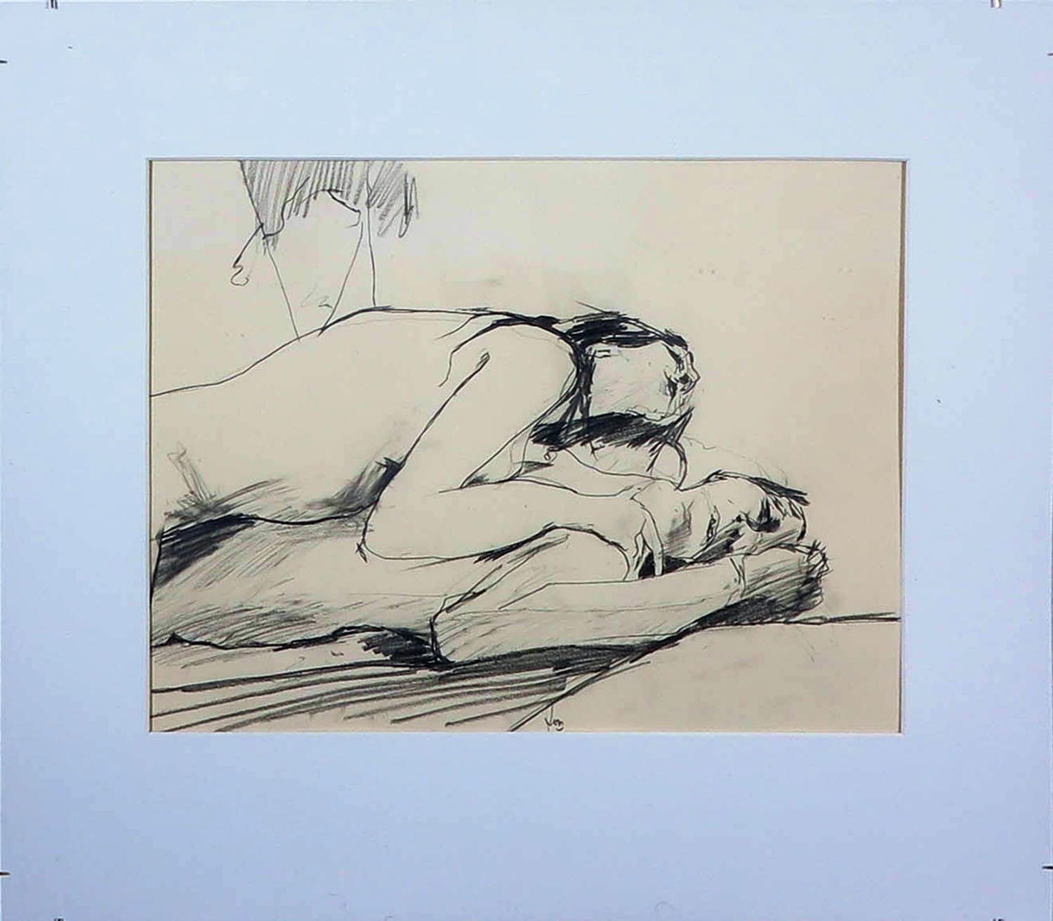 Aart Roos - Potloodtekening, Zonder titel - Ingelijst kopen? Bied vanaf 1!