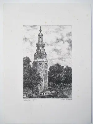 Niet of onleesbaar gesigneerd - 10 x ets/litho/tekening div. kunstenaars Stadsgezicht oa Minderman kopen? Bied vanaf 1!