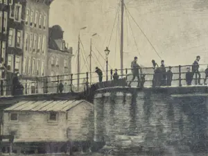 Willem Witsen - Kraansluis, huizen links (proefdruk XV) kopen? Bied vanaf 625!