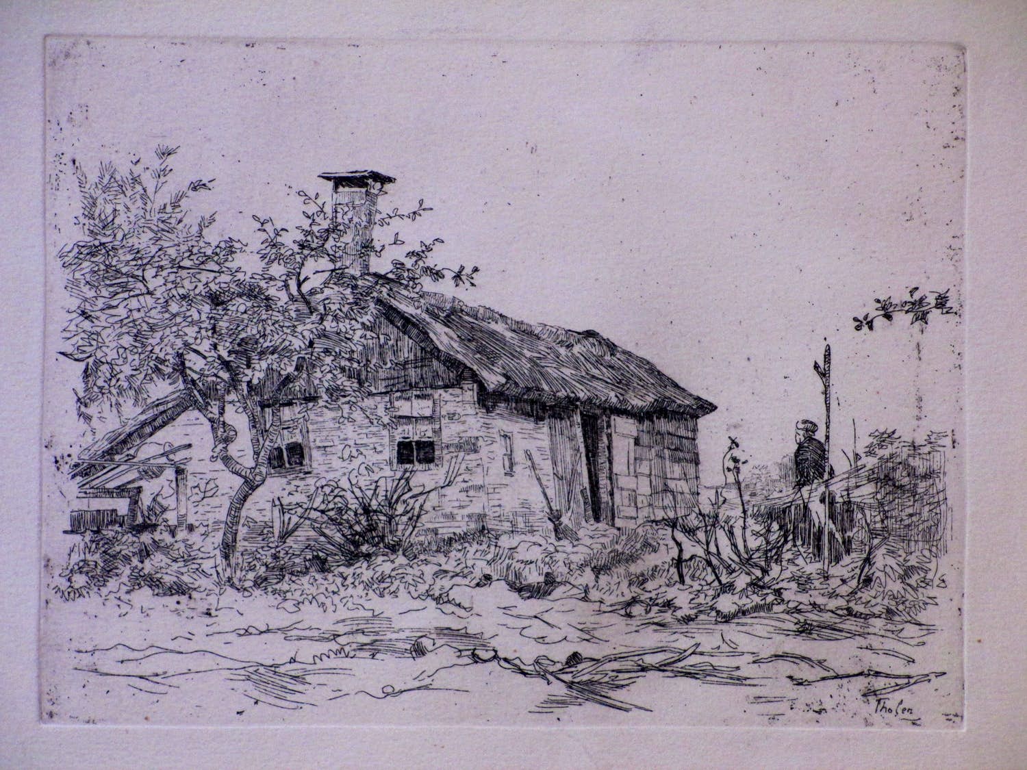 Willem Bastiaan Tholen - Boerenerf - Ets verkocht voor € 40!