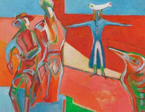 Joe Wols - Acryl op karton, Vogelverschrikker - Ingelijst kopen? Bied vanaf 1!
