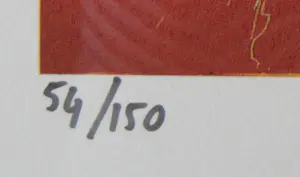 Herman Brood - Zeefdruk - KICK Y'R PONY - ZEER GROOT - Ingelijst kopen? Bied vanaf 430!