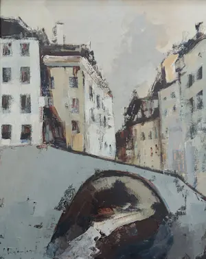 Jan Rijlaarsdam - Zicht op Amsterdamse Gracht kopen? Bied vanaf 1250!