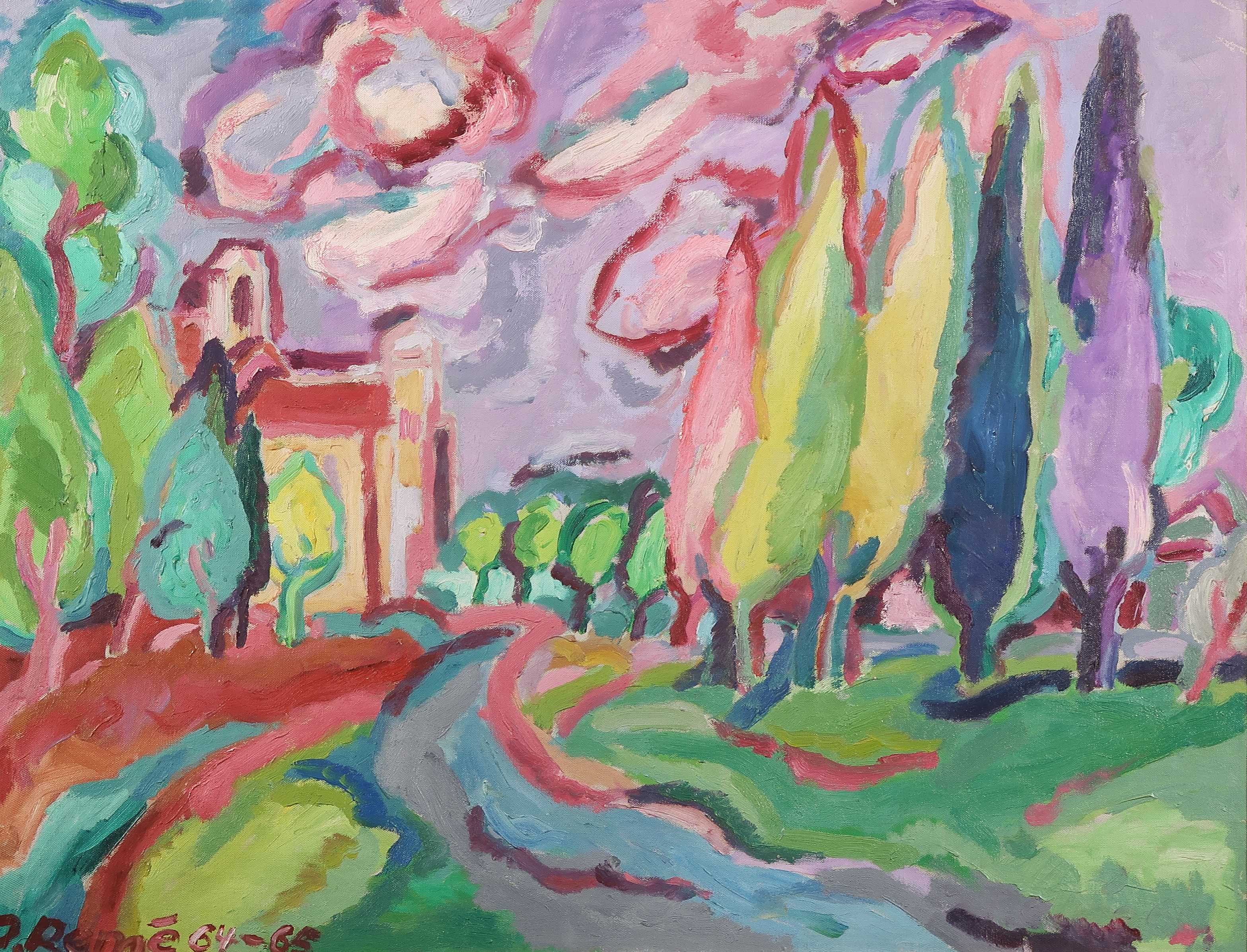 Jorg Reme - Olieverf op doek, Pastoraal landschap - Ingelijst kopen? Bied vanaf 200!