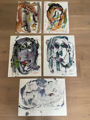 Rudi Pillen - Acryl op papier kaufen? Bieten Sie von 200!