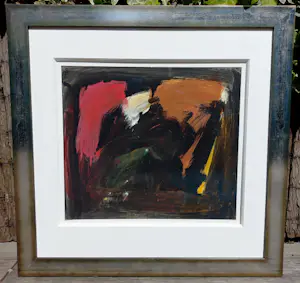 Eugène Brands - Composition au cinque étoiles, gouache (mooi ingelijst) - Laatste keer!!! kopen? Bied vanaf 1!