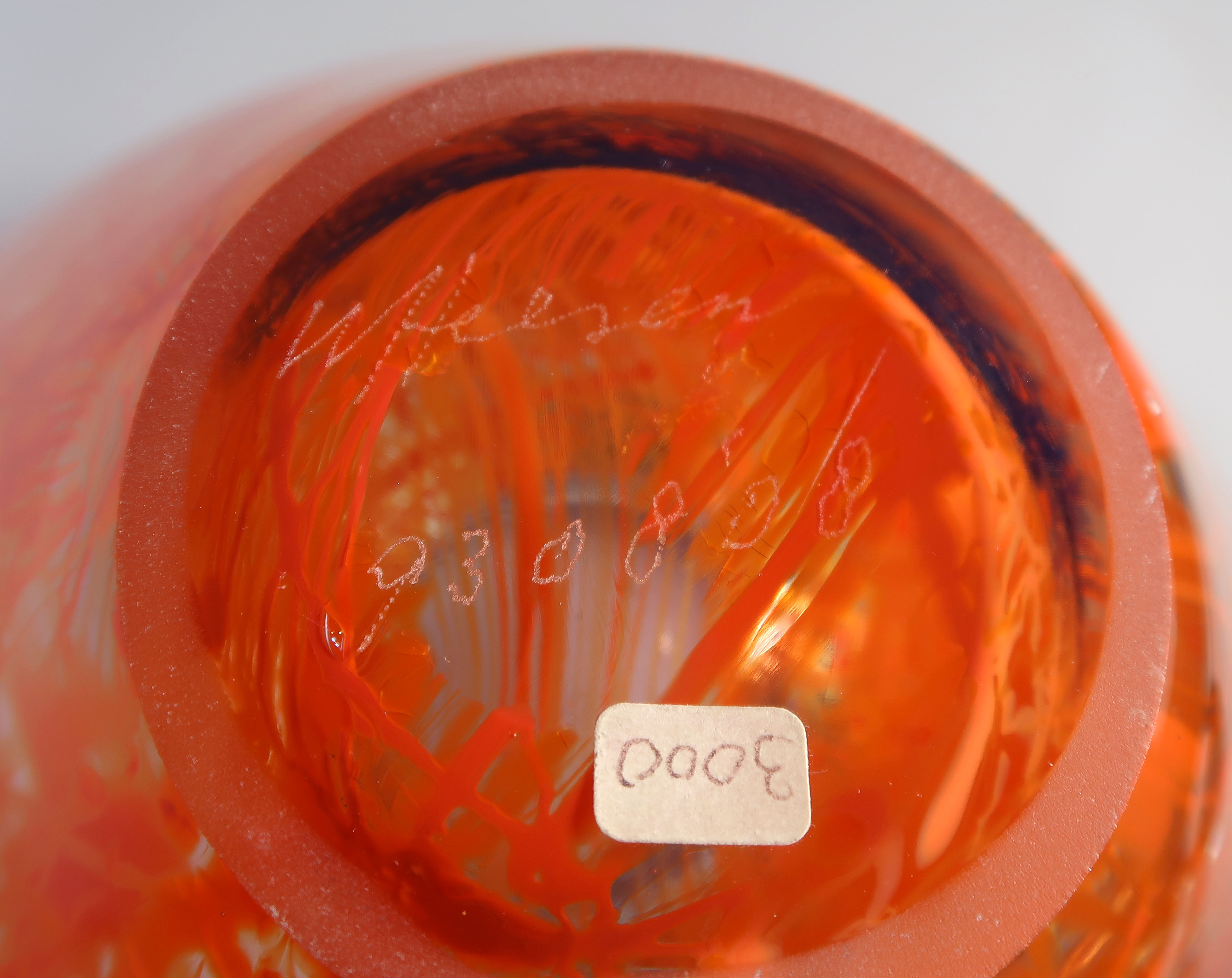 Willem Heesen - Glas, unica paars en oranje schaal kopen? Bied vanaf 300!