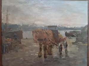 Cor Noltee - Pferd mit Wagen am Hafen kopen? Bied vanaf 2200!