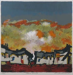 Machiel Hopman - Zeefdruk, Township - Ingelijst kopen? Bied vanaf 40!