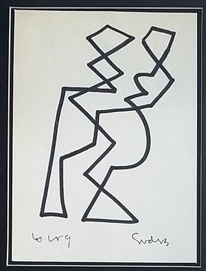 Siep van den Berg - Tango Dansen - inkt op papier kopen? Bied vanaf 125!