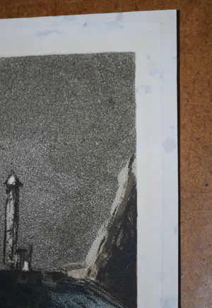 Serge Gres - Frans vissersdorpje - grote ets met aquatint kopen? Bied vanaf 25!