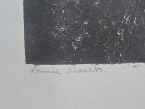 Ronnie Meerts - Grote hoogdruk Linosnede - "albert Einstein" - zeer kleine oplage van 5 ex. kopen? Bied vanaf 23!