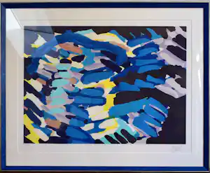 Karel Appel - Moving in blue vendu pour 585€ !