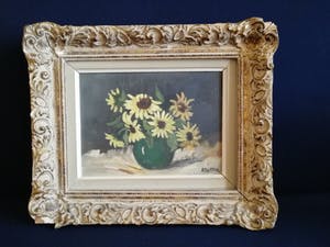 Robert De Man - Prachtig stilleven met margrieten in vaas kopen? Bied vanaf 5!