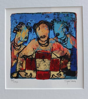 Sjer Jacobs - Zeefdruk Getiteld "Figuren" - Oplage 36/150 kopen? Bied vanaf 35!