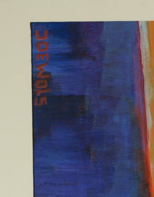 Joe Wols - Acryl op papier, Twee figuren in een interieur - Ingelijst kopen? Bied vanaf 1!