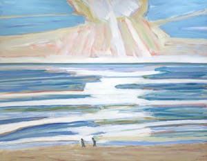 Paul Overhaus - Olieverf op doek, Schittering van de zon - Ingelijst (Zeer groot) kopen? Bied vanaf 250!