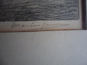 Marius Johannes Janssen - Ets met de Oldehove te Leeuwarden. kopen? Bied vanaf 35!