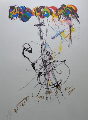 Raymond Moretti - FIGURATIE / KLEURLITHO / 76x56cm / SIG kopen? Bied vanaf 35!