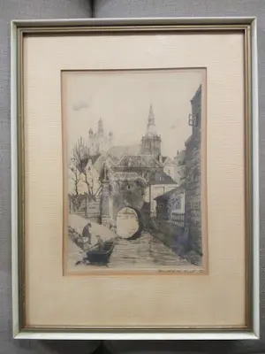 Hendrik de Laat - De Sint-Janskathedraal en de Sint-Jacobskerk in 's-Hertogenbosch (2 etsen) kopen? Bied vanaf 75!