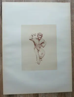 John Raedecker - Litho: Dansende man kopen? Bied vanaf 20!