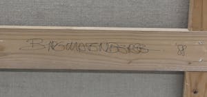 Brigitta ten Berge - Olieverf op doek, Compositie met tafels - Ingelijst (Zeer Groot) kopen? Bied vanaf 1!