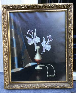 Tilly Moes - C4183-1 - Stilleven met witte bloemen en parelketting kopen? Bied vanaf 10!