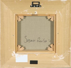 Susan Ruiter - Acrylverf op doek, Z.T. (dame met een poes op een fauteuil) - Ingelijst kopen? Bied vanaf 100!