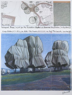 Christo - Offset, Wrapped Trees - Ingelijst kopen? Bied vanaf 1!