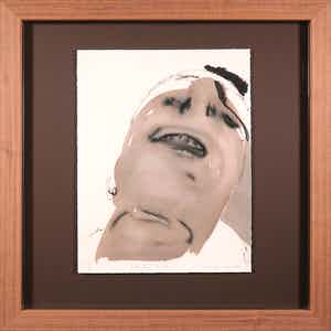 Marlene Dumas - Friendly fire uit de serie Fog of war - Ingelijst verkocht voor € 1!