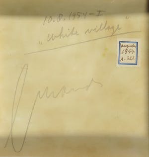 Eugene Brands - Gouache, White village - Ingelijst kopen? Bied vanaf 2200!