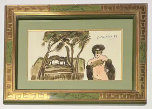 Corneille - Gesigneerde aquarel: Een Italiaanse zomer, 1976. kopen? Bied vanaf 2800!