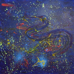 Niet of onleesbaar gesigneerd - Abstracte Paarse Vogel kopen? Bied vanaf 1!