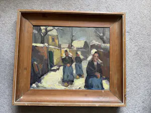 Ewoud de Kat - Zeeuwse meisjes in de Stadhuisstraat te Veere. kopen? Bied vanaf 600!