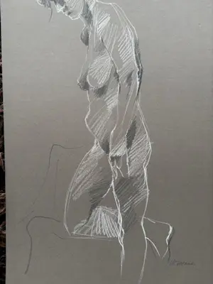 Hen Euverman - staand naakt uit de jaren '80 kopen? Bied vanaf 20!