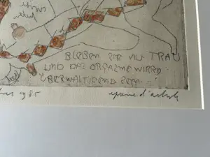 Anton Heyboer - Twee vrouwen ets ingekleurd 1985 kopen? Bied vanaf 165!