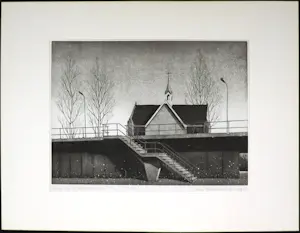 Wim Bettenhausen - Ets en aquatint, Kerkje bij St. Sebastiaansbrug kopen? Bied vanaf 70!