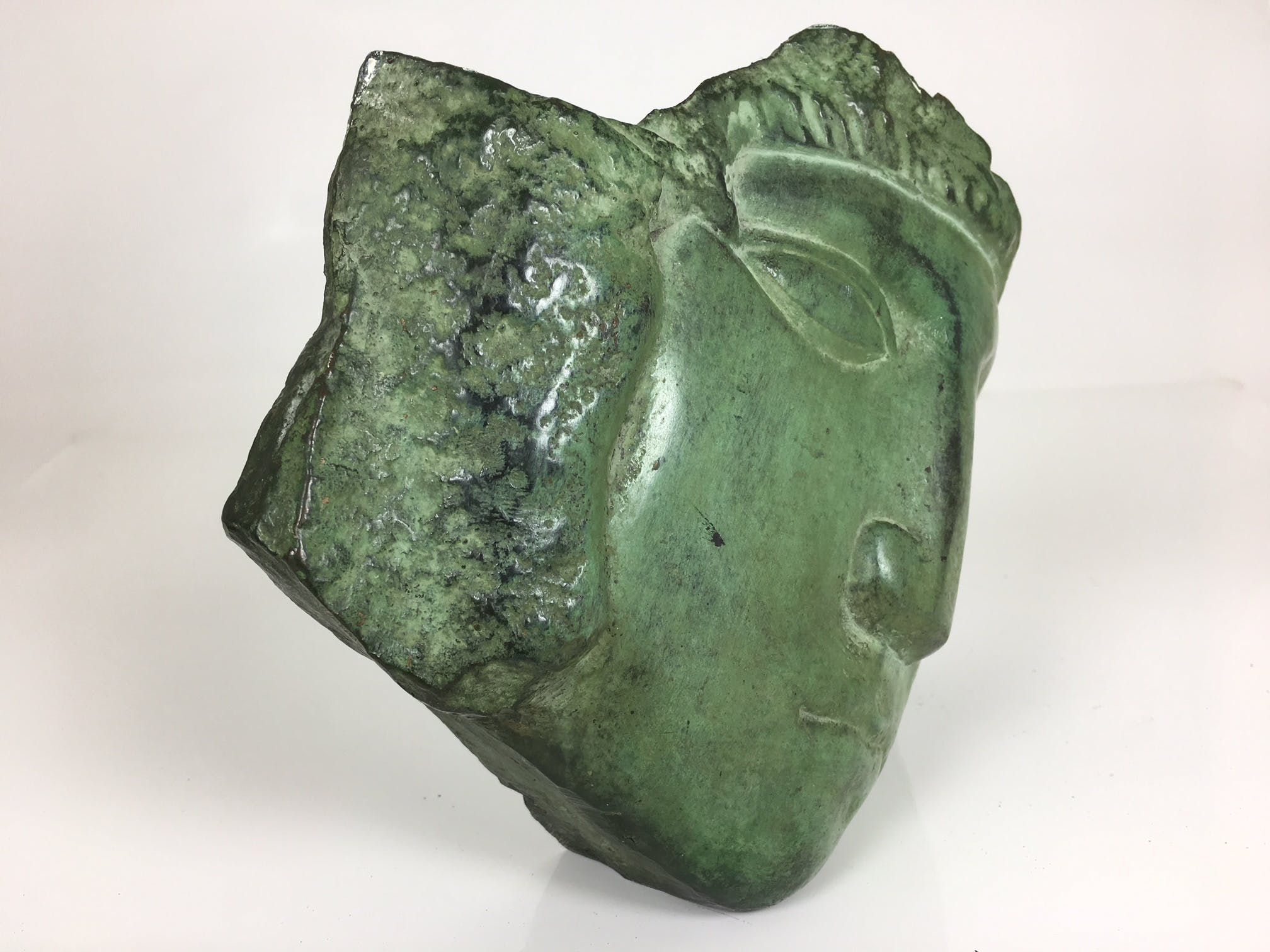 Eddy Gheress - Abstract bronzen sculptuur van hoofd kopen? Bied vanaf 659!