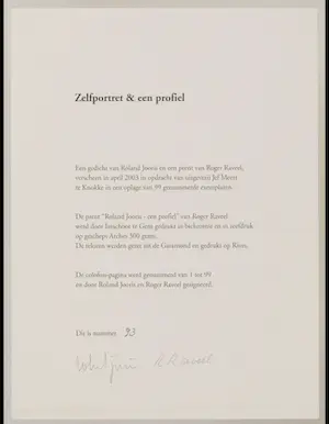Roger Raveel - Portret van de dichter kopen? Bied vanaf 450!