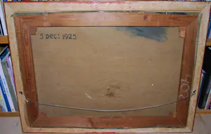 Johan Sonnenberg - botenhuis in de sneeuw - olieverfschilderij uit 1925 kopen? Bied vanaf 250!