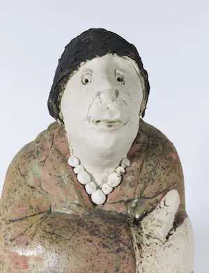 Sjer Jacobs - Keramiek, Vrouw met parelketting kopen? Bied vanaf 150!