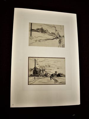 Niet of onleesbaar gesigneerd - 1934- twee (2) potloodtekeningen 1930 "Terwinsel Kerkrade Limburg" gesigneerd kopen? Bied vanaf 1!