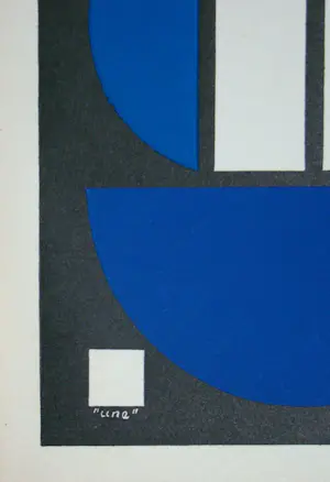 Auguste Herbin - Une - 1954 - Sjabloon in gouachekleuren - Gesigneerd en gedateerd - Atelier Renson kopen? Bied vanaf 400!