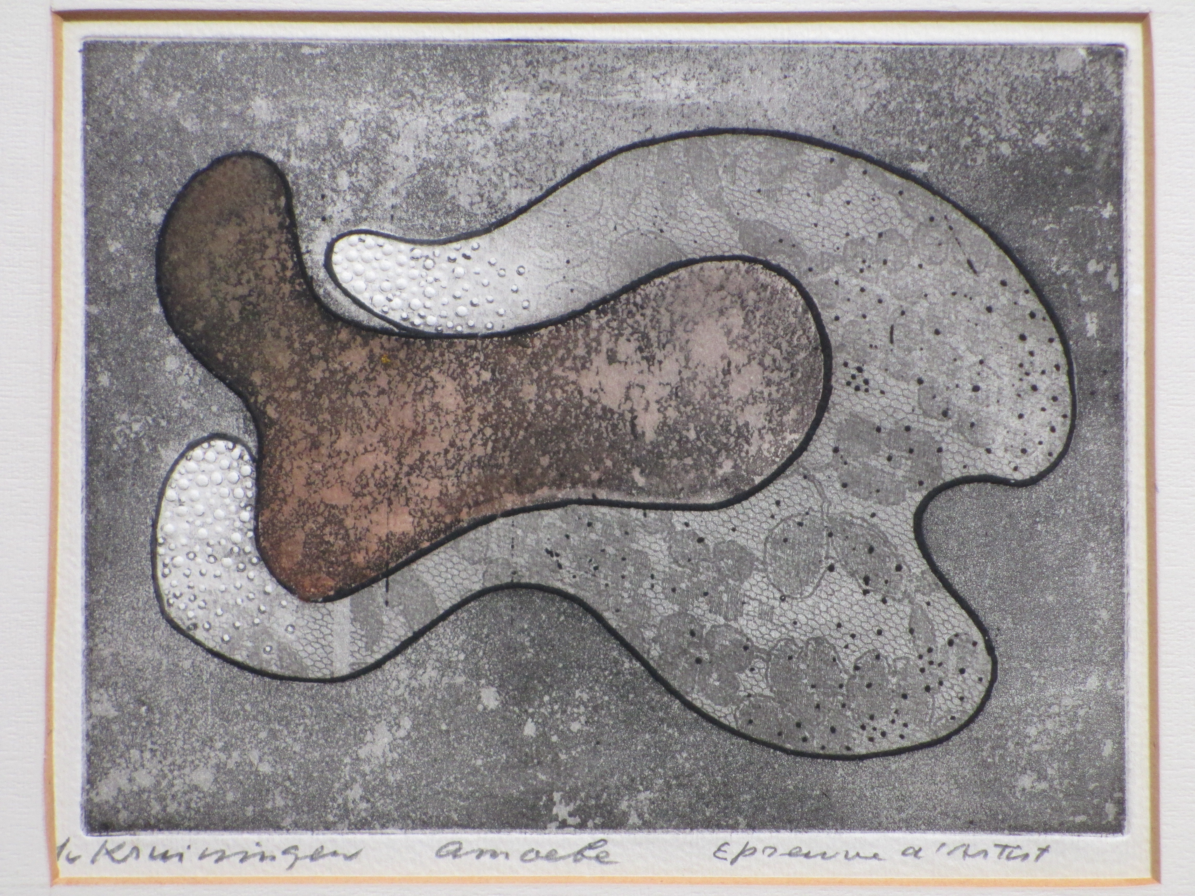 Harry van Kruiningen - Amoebe - Kleurets verkocht voor € 100!