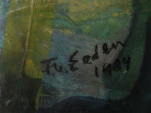 Frits van Eeden - Magnifiek expressionistisch Olieverf "Ontmoeting" gesigneerd kopen? Bied vanaf 10!