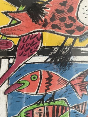 Corneille - Mooie kleurrijke zeefdruk uit 1996 kopen? Bied vanaf 225!