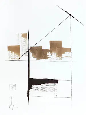 Jean-Jacques Marie - Lot de 3 créations à l'encre de Chine et acrylique kopen? Bied vanaf 160!