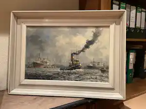 Marius de Jongere - Havengezicht met 3 schepen verkauft für € 1250!