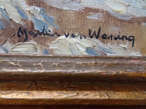 Martin van Waning - De Thames in de winter kopen? Bied vanaf 175!