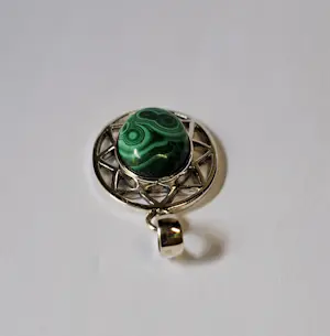 Nieuwe zilveren hanger met malachiet kopen? Bied vanaf 65!